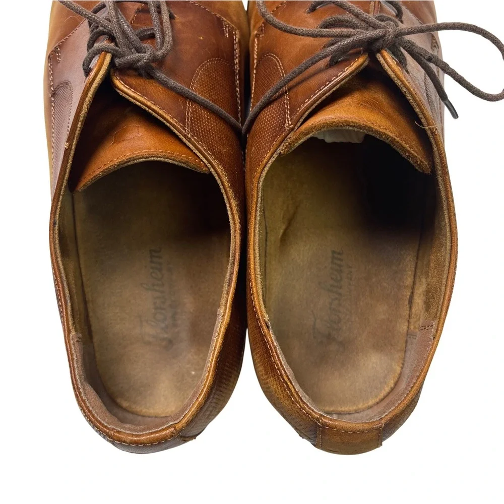 Florsheim Mens Kierland Brown Leather Oxford Dress Shoes Lace Up Size 12D‎ Toned